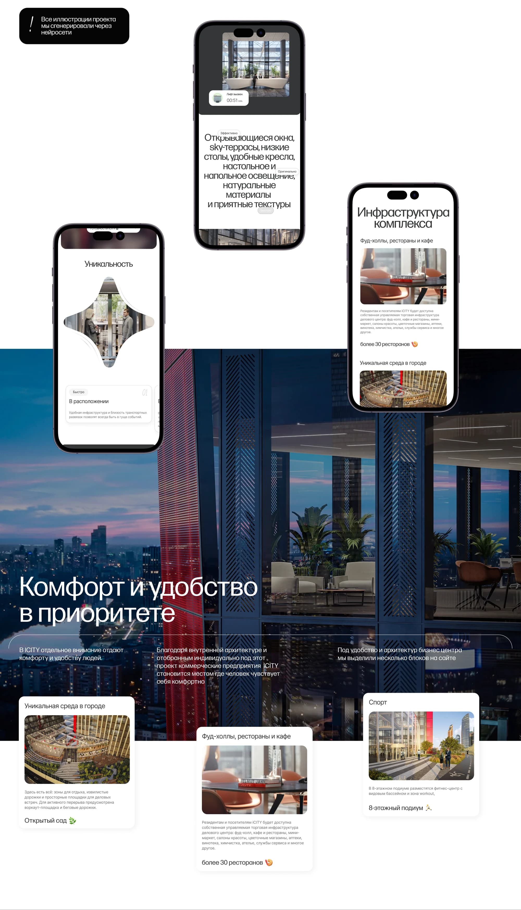iCITY — сайт бизнес-центра в новом Москва-Сити — экран 4