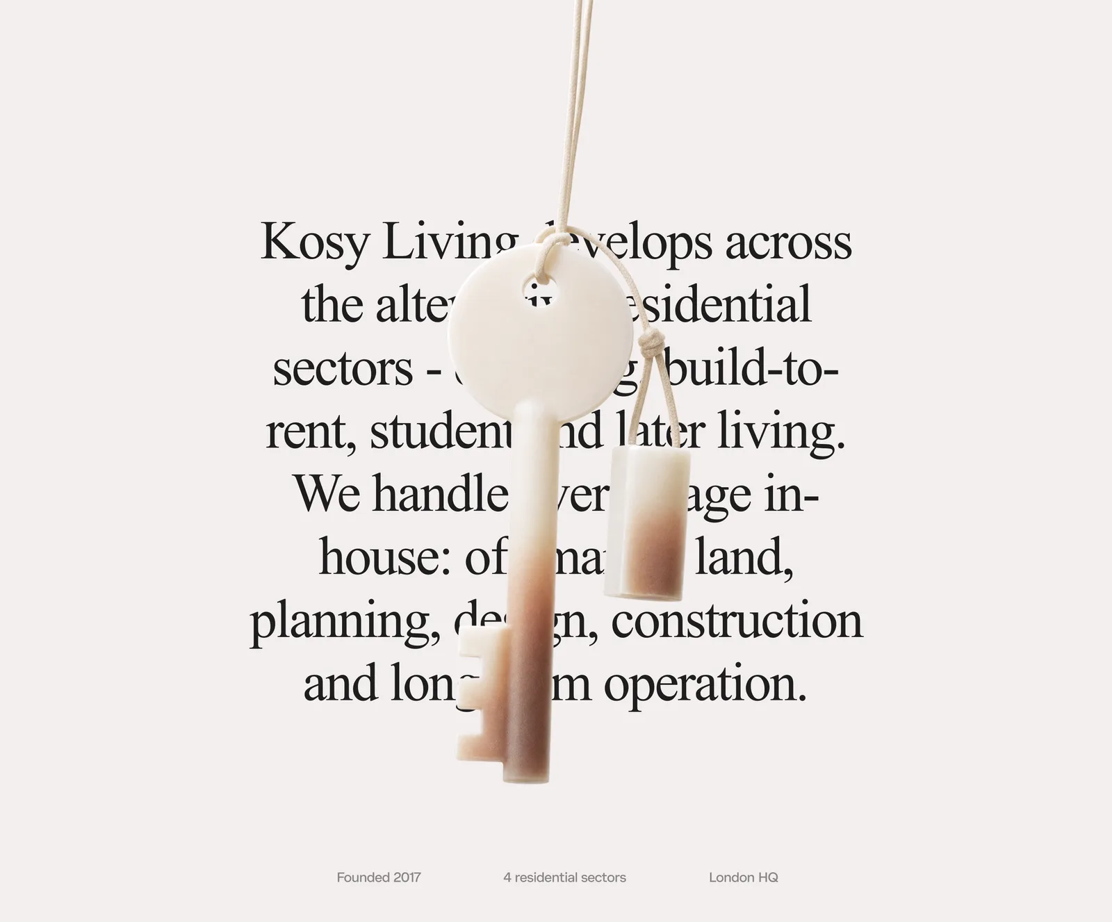 Kosy Living — концепт сайта для британского девелопера — экран 3