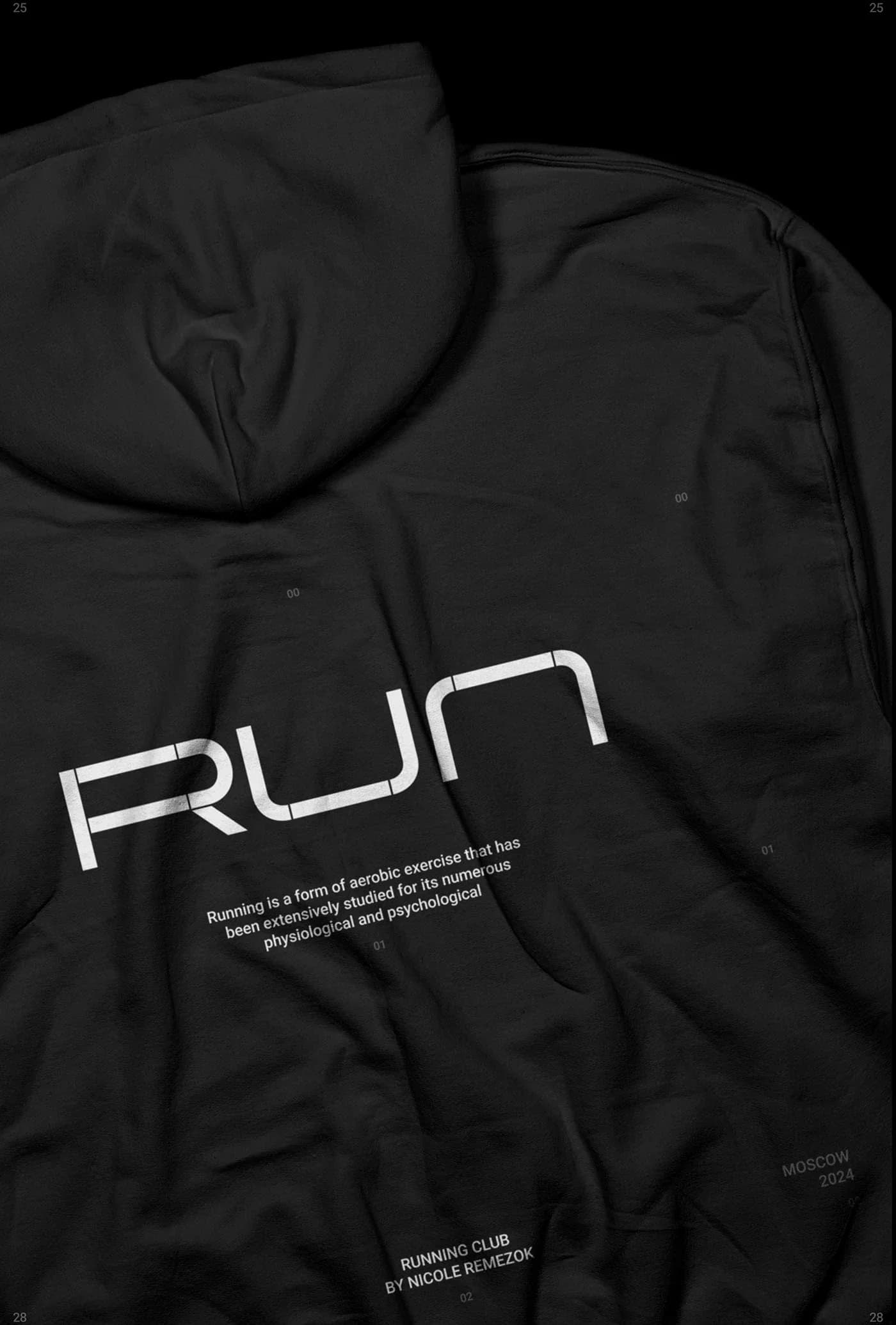 RUN DAMN — логотип и айдентика бегового комьюнити — экран 6