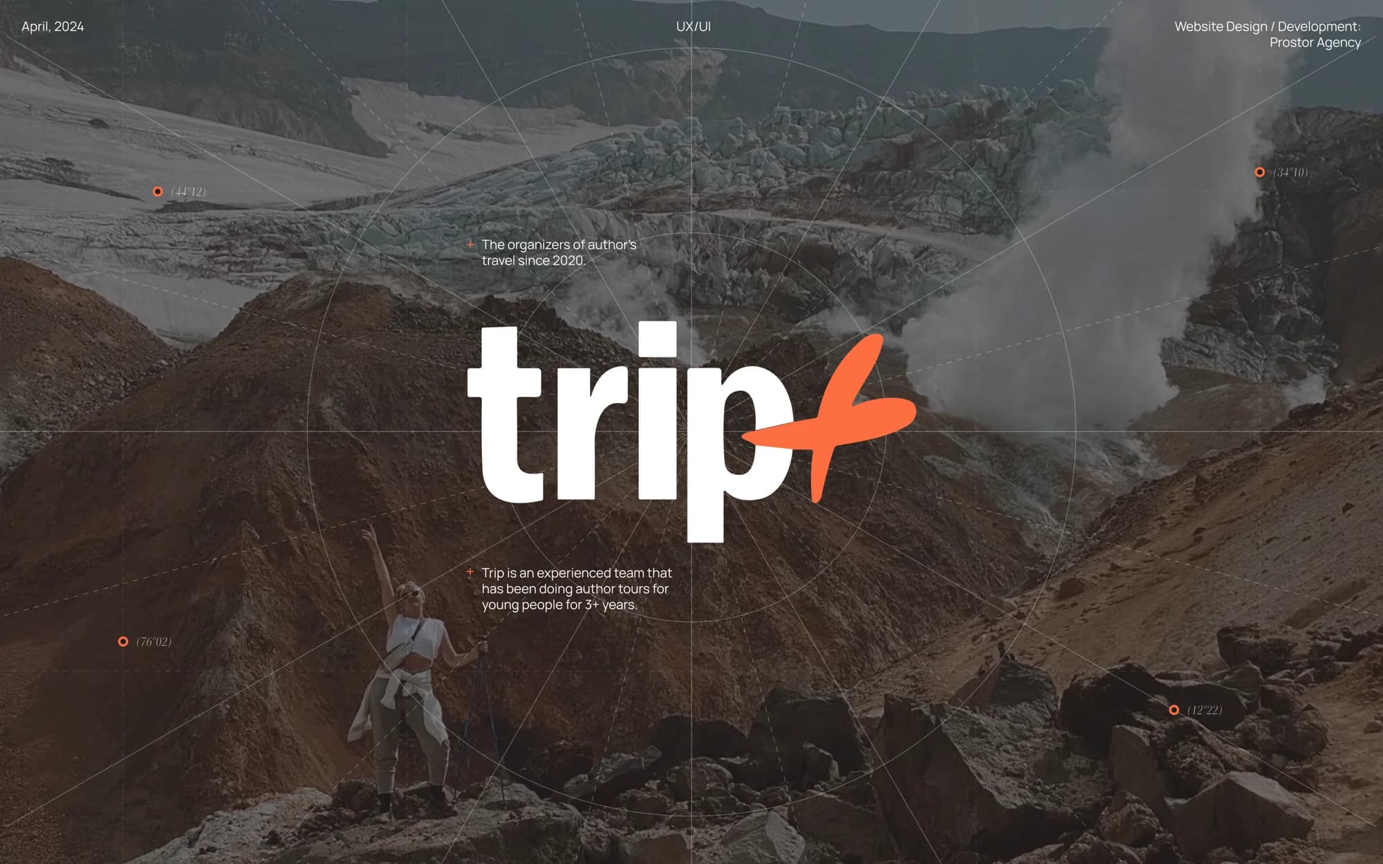 TRIP+ — сайт клуба авторских путешествий — экран 1