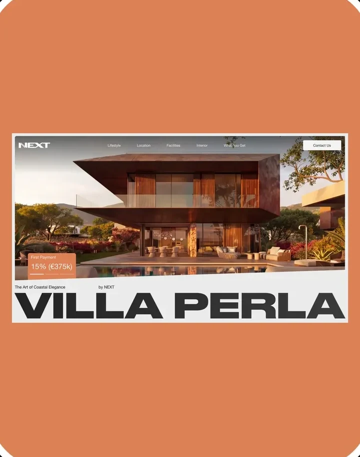 Villa Perla — лендинг курортной резиденции