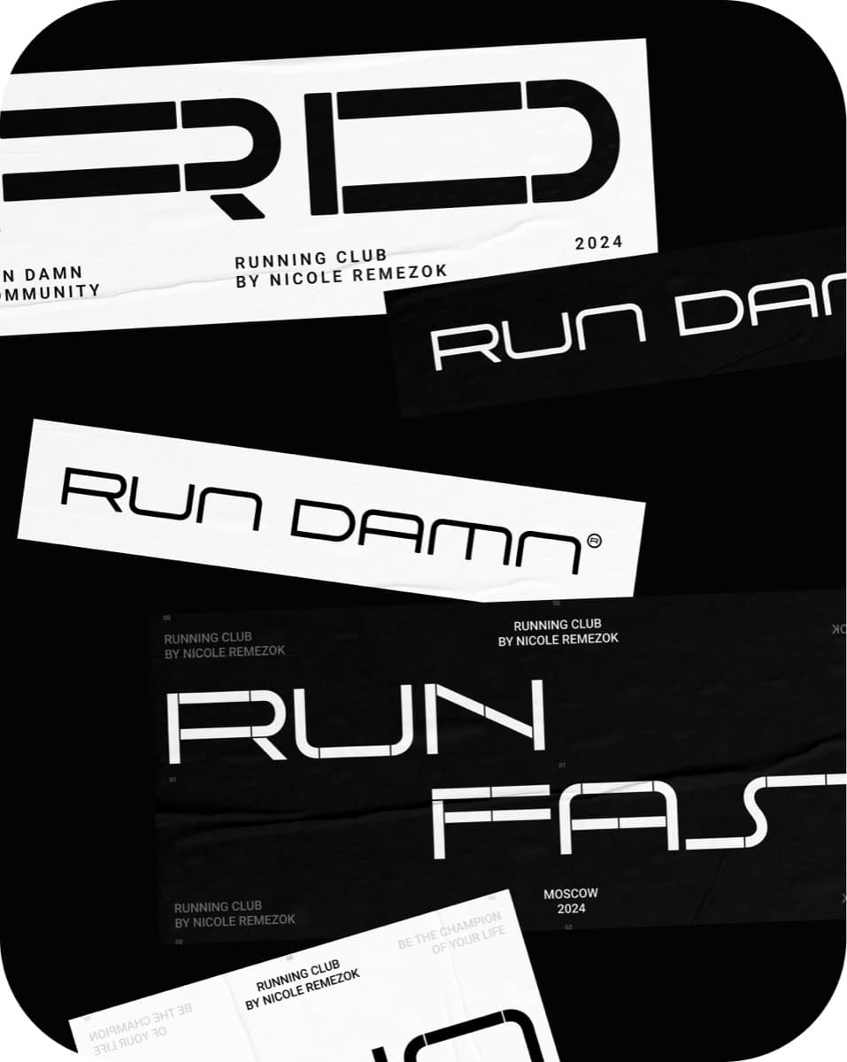 RUN DAMN — наклейки клуба