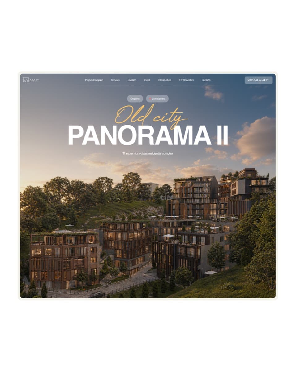 Apart Group — лендинг ЖК Old City Panorama II