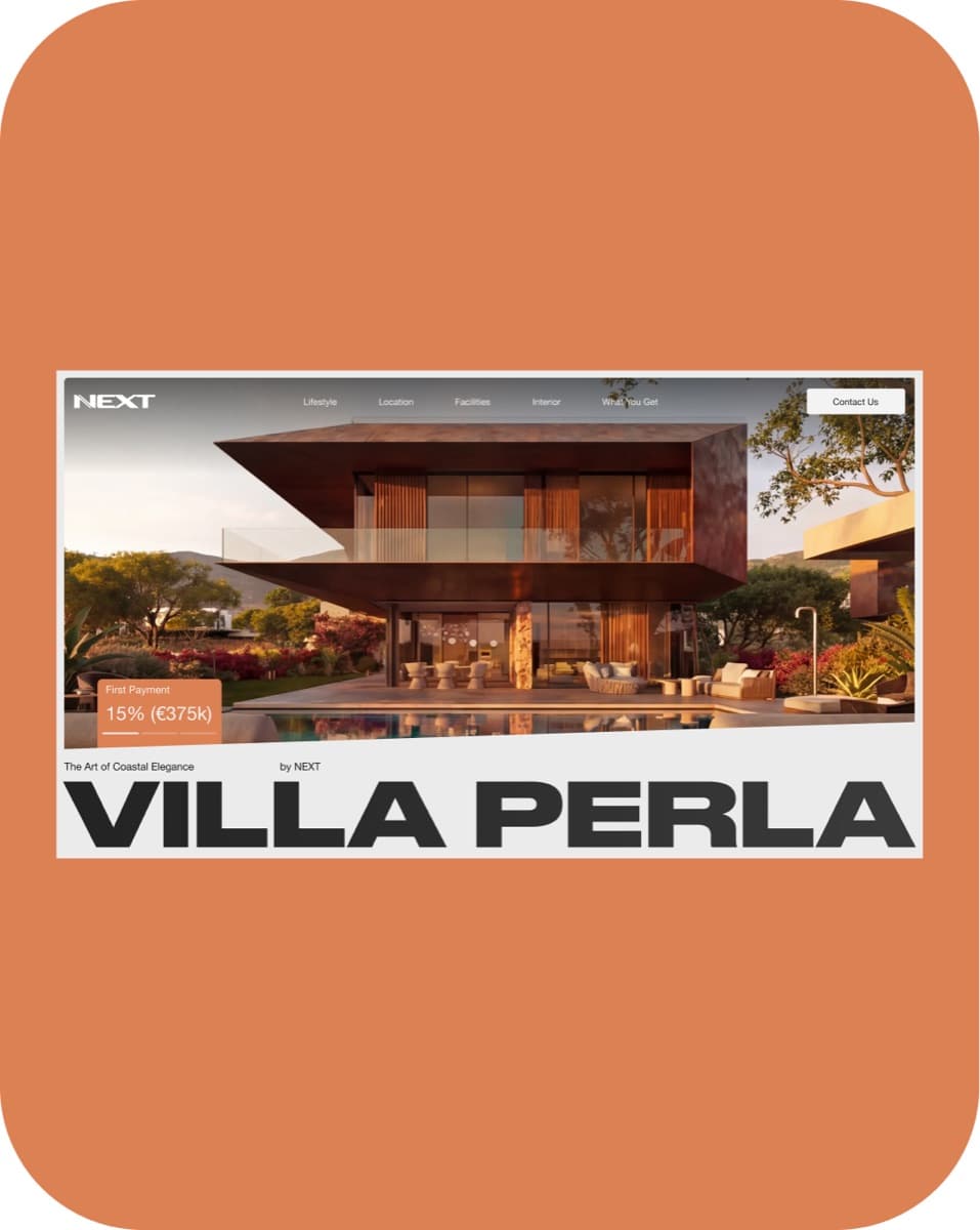 Villa Perla — лендинг курортной резиденции